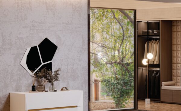 Espelho Elegance Luxe com design geométrico em múltiplos painéis | Moveistore