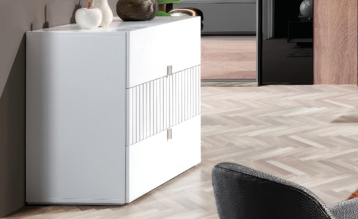 Quarto Aspen – Cabeceira Estofada de Linhas Retas e Aconchegantes