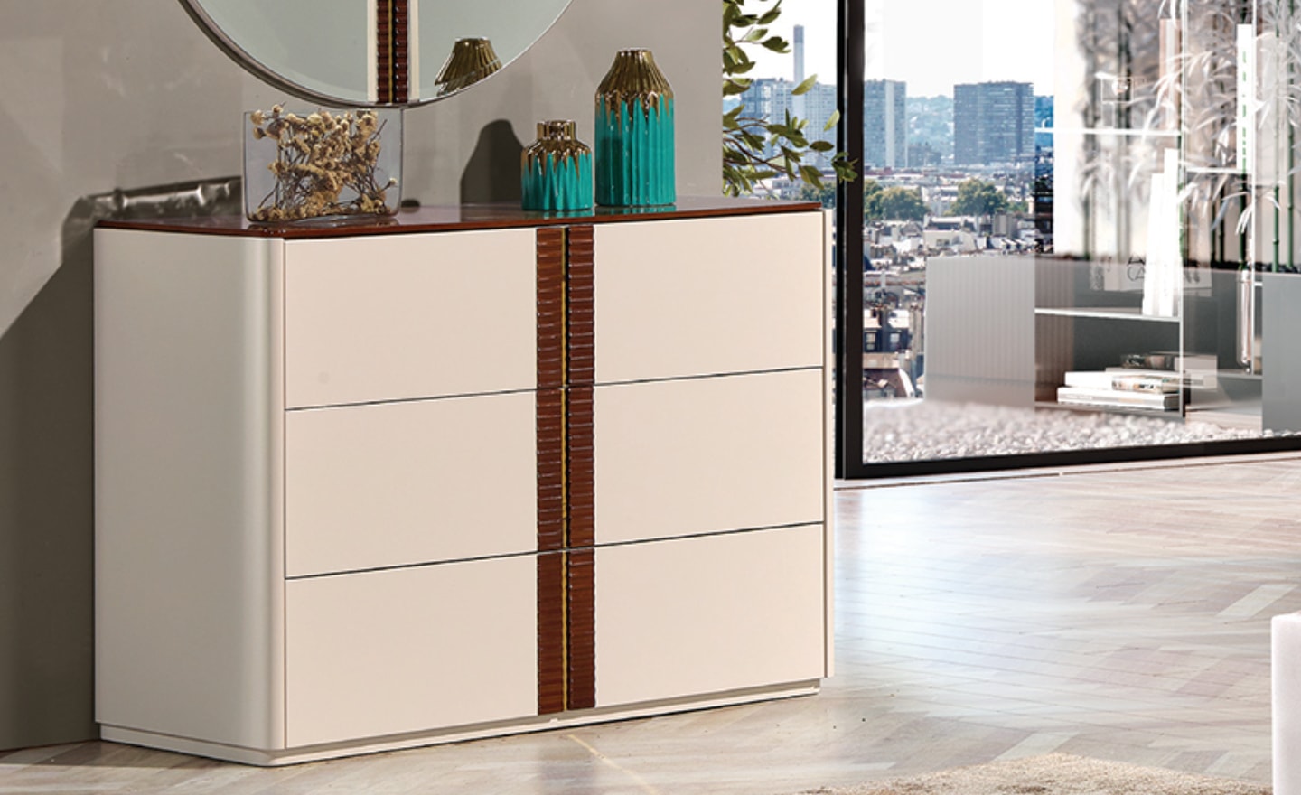 Quarto Sahara – Sofisticação Clássica e Conforto Contemporâneo