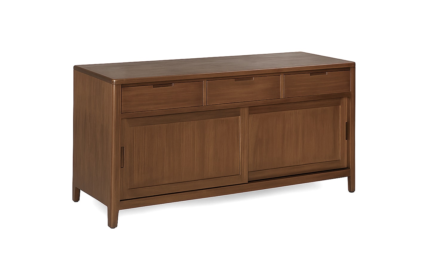 Aparador Oporto 3 Gavetas 2 Portas de Correr 6110501 em madeira maciça com design contemporâneo | Moveistore