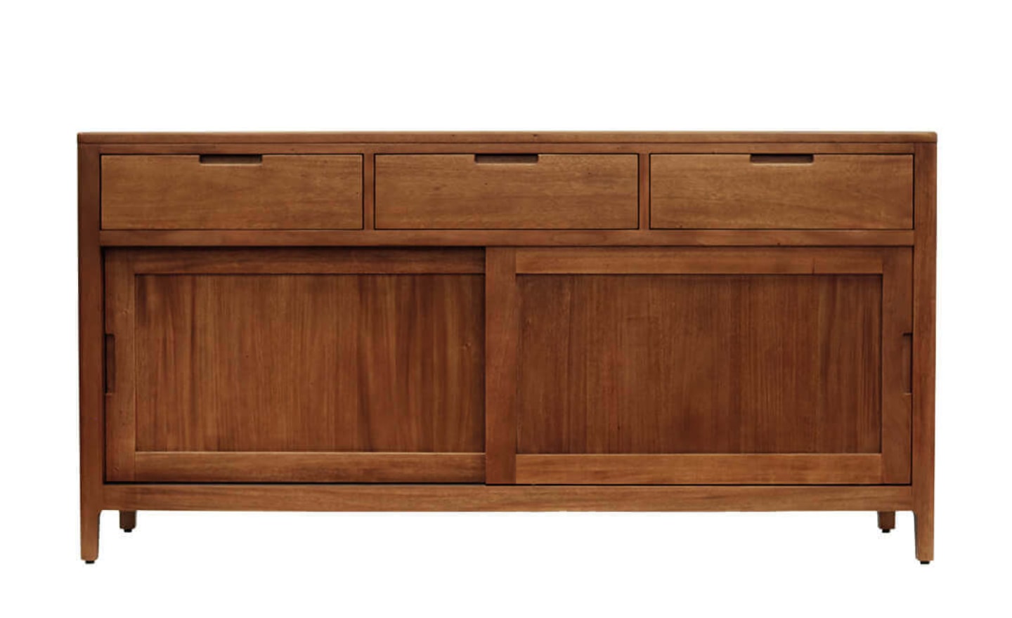 Aparador Oporto 3 Gavetas 2 Portas de Correr 6110501 em madeira maciça com design contemporâneo | Moveistore