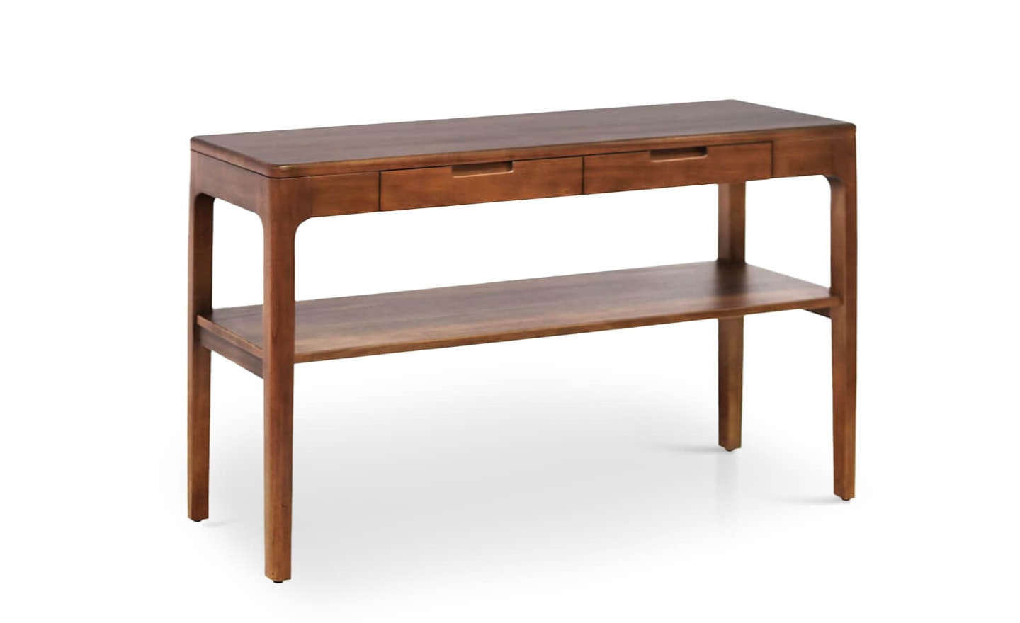 Consola Oporto 2 Gavetas 6110110 em madeira maciça de mogno com prateleira inferior | Moveistore