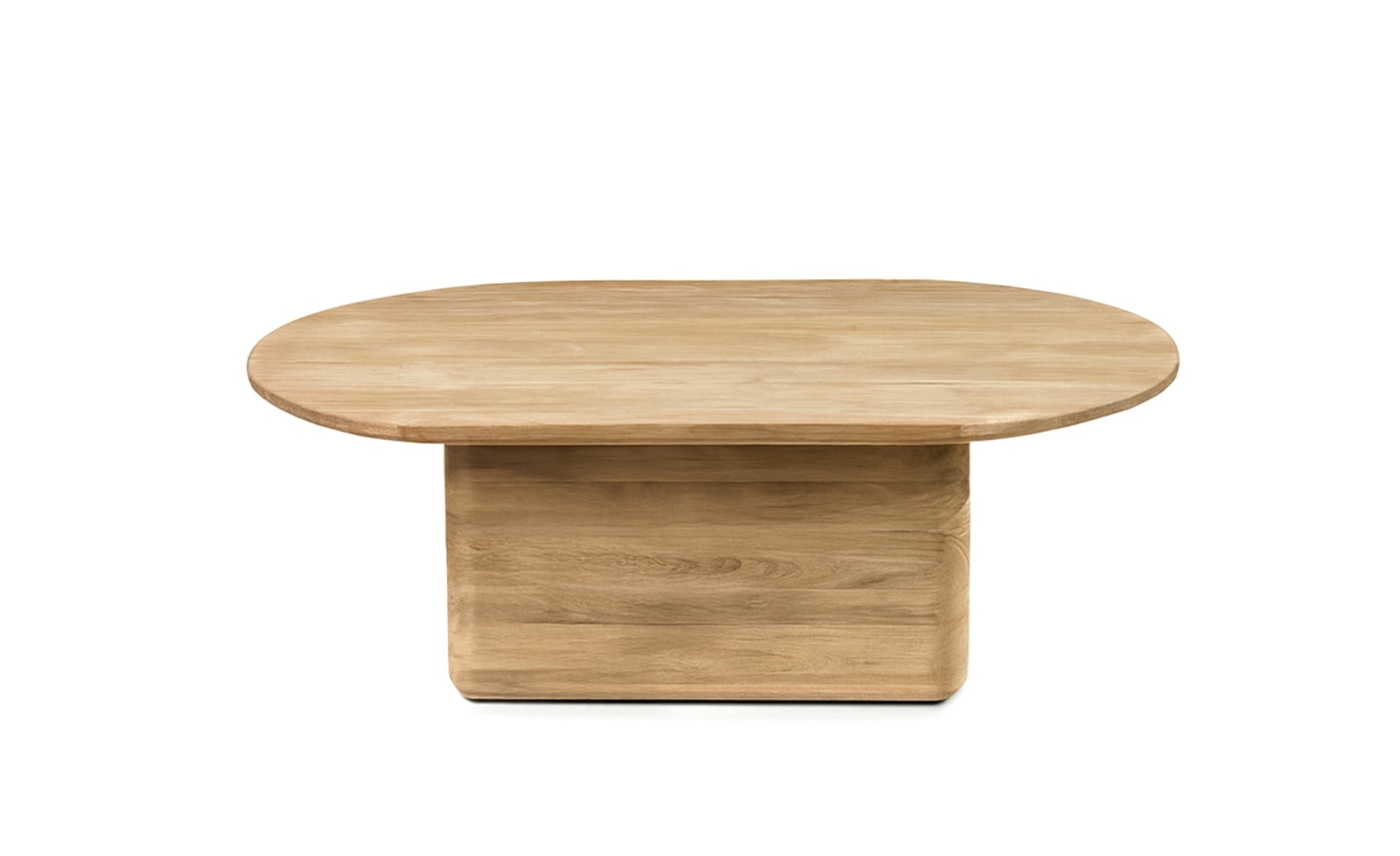 Mesa de Centro Eyre 6396006 em madeira de teca com design oval contemporâneo | Moveistore
