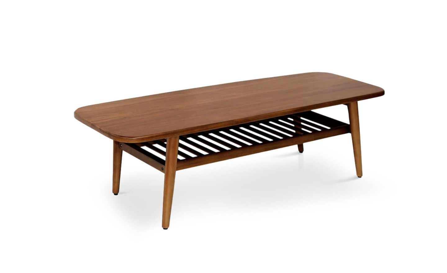 Mesa de Centro Oporto 6110121 em madeira de mogno com prateleira inferior | Moveistore