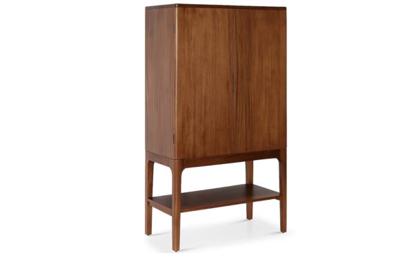 Móvel Auxiliar Oporto 2 Gavetas 2 Portas 6110420 em madeira maciça de mogno com prateleira inferior | Moveistore