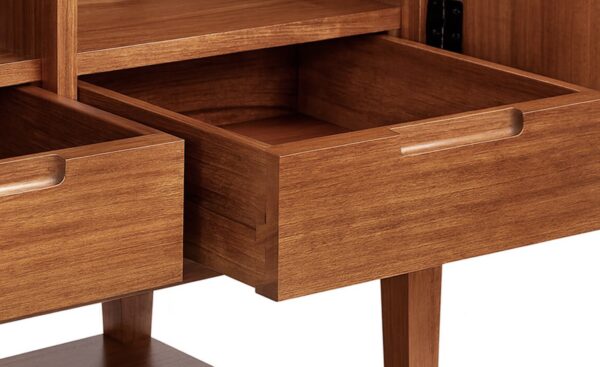 Móvel Auxiliar Oporto 2 Gavetas 2 Portas 6110420 em madeira maciça de mogno com prateleira inferior | Moveistore