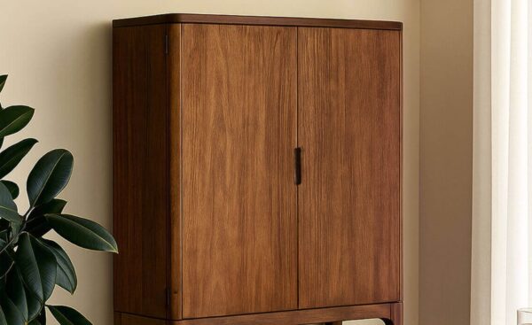 Móvel Auxiliar Oporto 2 Gavetas 2 Portas 6110420 em madeira maciça de mogno com prateleira inferior | Moveistore