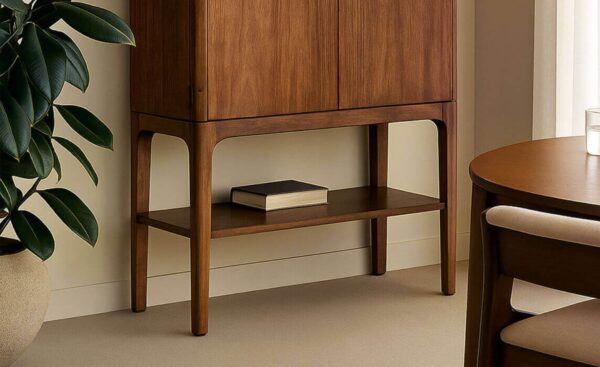 Móvel Auxiliar Oporto 2 Gavetas 2 Portas 6110420 em madeira maciça de mogno com prateleira inferior | Moveistore