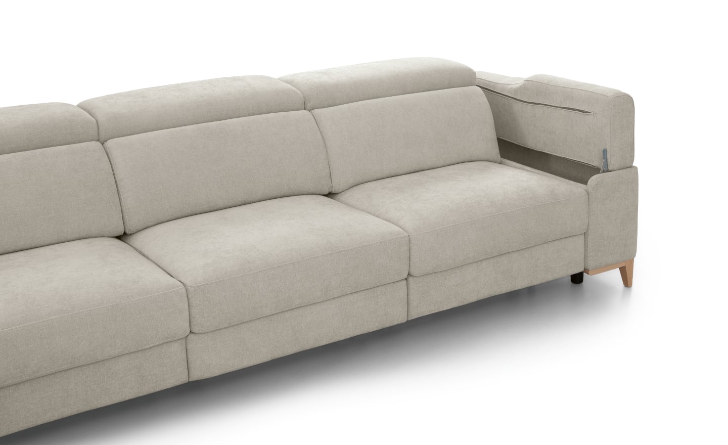 Sofá de 3 Lugares Sense com assentos deslizantes e molas ensacadas | Moveistore