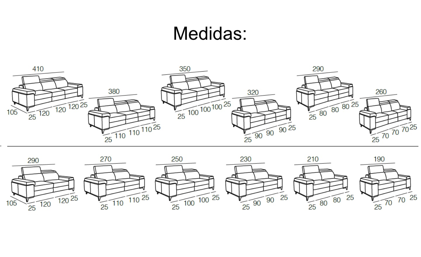 Sofá de 3 Lugares Sense