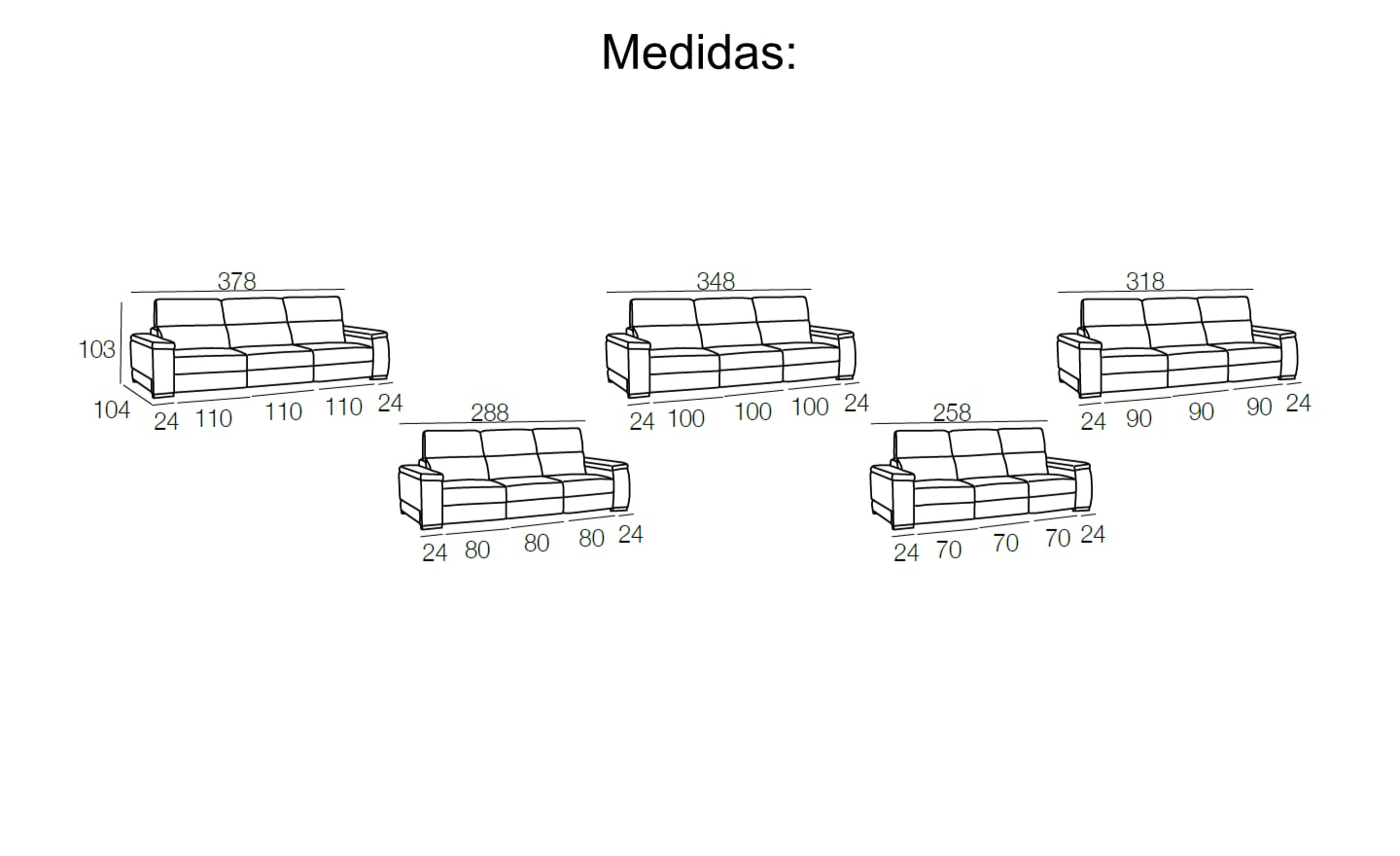 Sofá de 3 Lugares Magnum