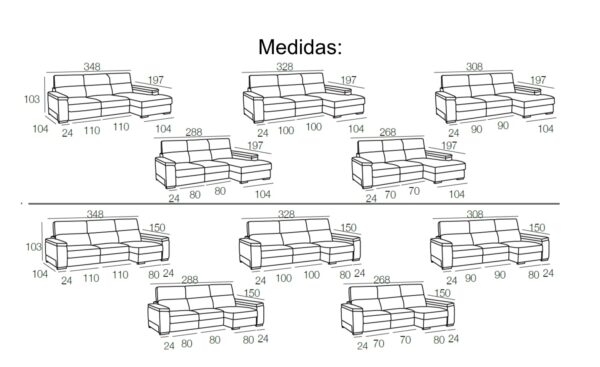 Sofá com Chaise Magnum com encostos reclináveis e baú de arrumação | Moveistore