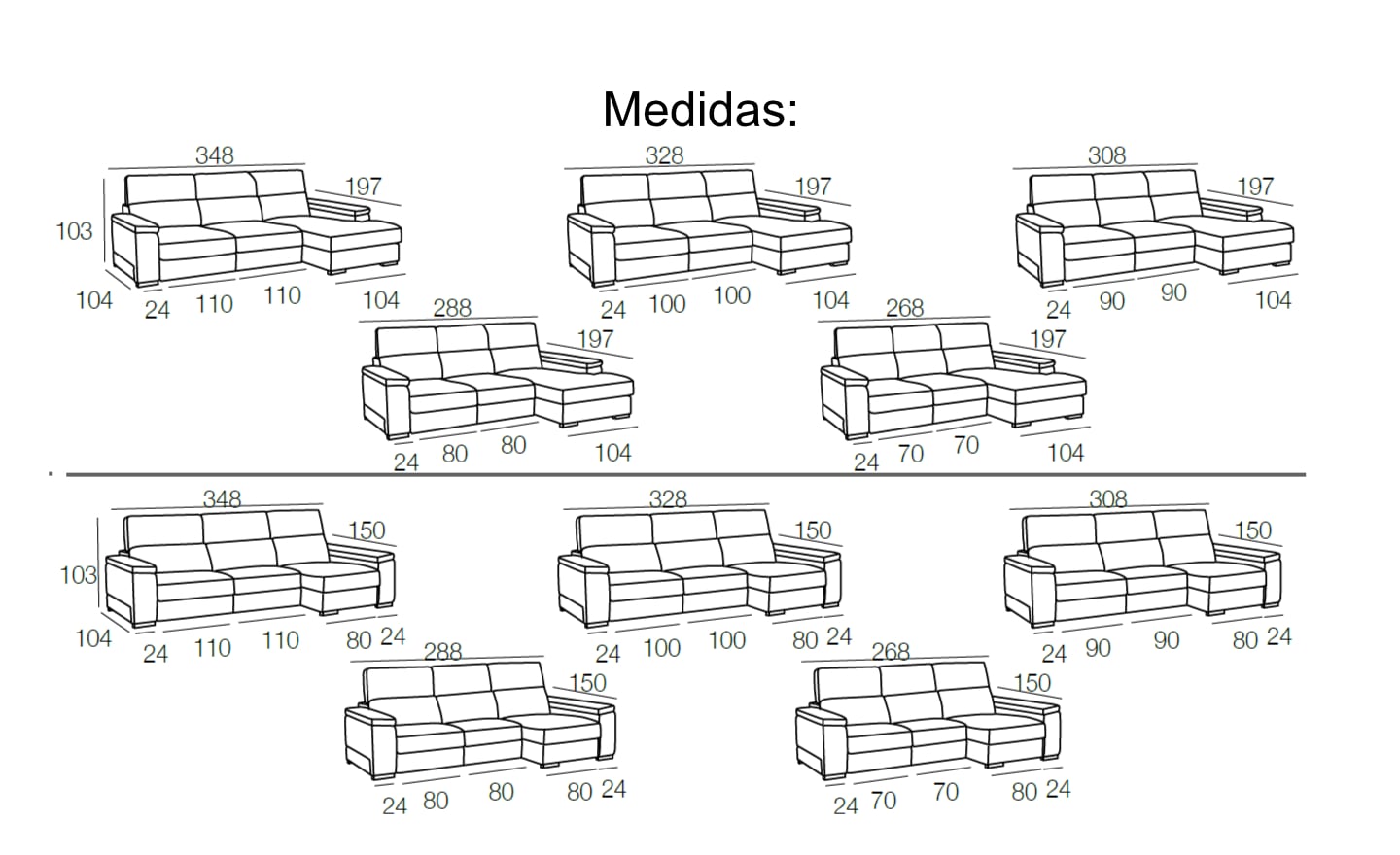Sofá com Chaise Magnum