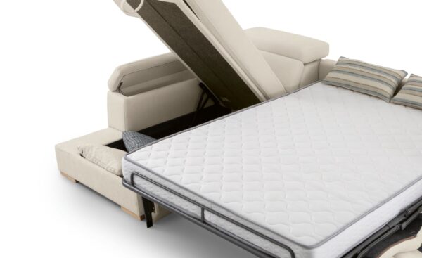 Sofá Chaise com Cama Magnum com colchão integrado e baú de arrumação | Moveistore