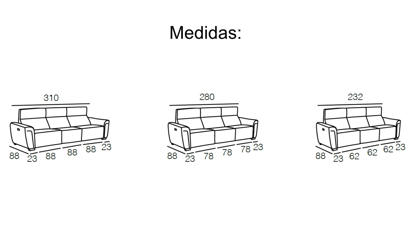 Sofá Relax 3 Lugares Tico
