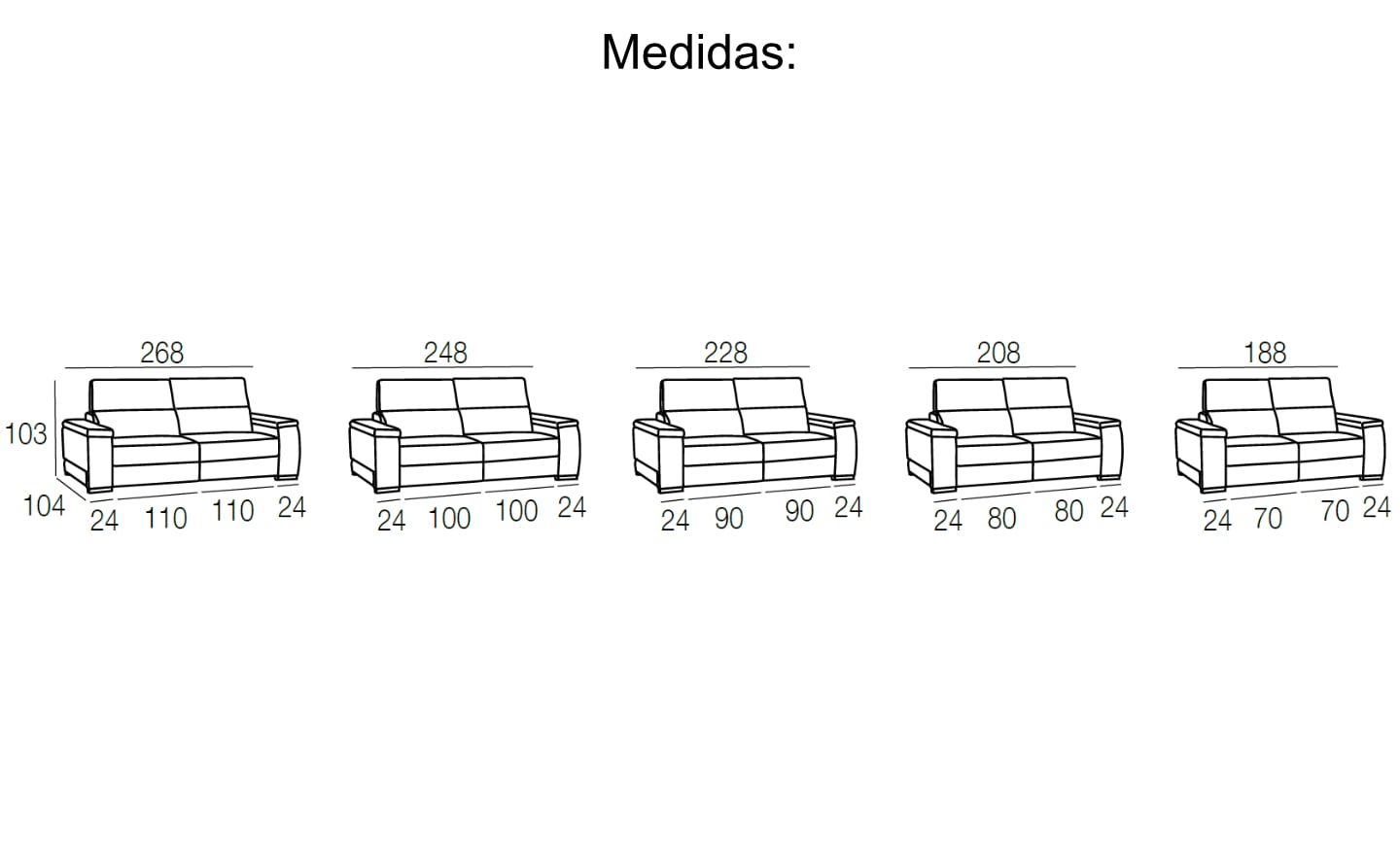 Sofá de 2 Lugares Magnum