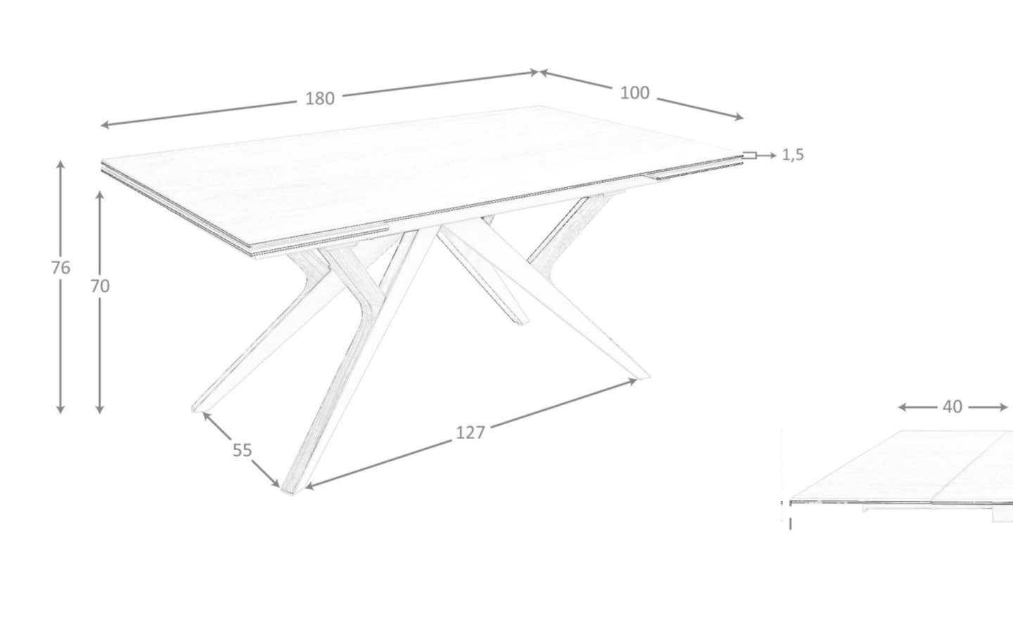 Mesa de Jantar Extensível Eryx 1155