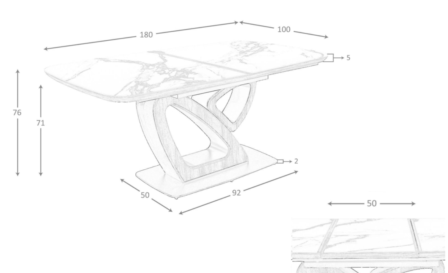 Mesa de Jantar Extensível Infinity 1161