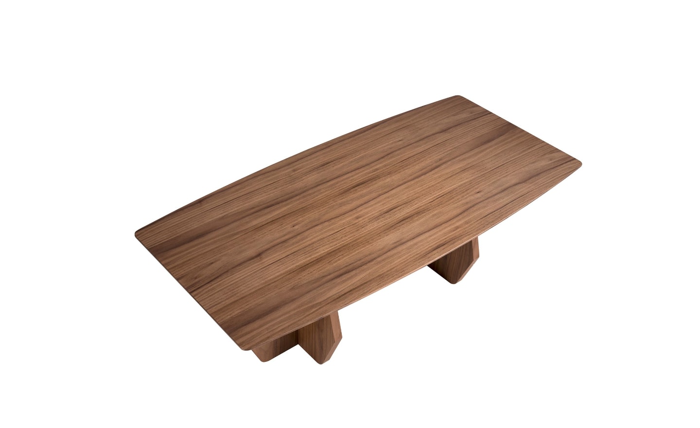 Mesa de Centro Siena 2142 em madeira folheada a nogueira natural com tampo oval | Moveistore