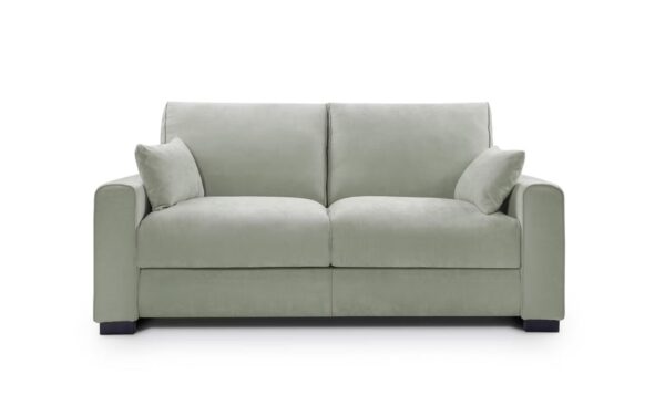 ofá Cama Naomi com colchão de 16 cm + topper, mecanismo italiano e encostos reclináveis. Conforto superior e design moderno para uso diário. | Moveistore