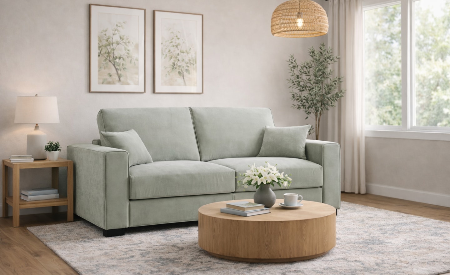 Sofá Cama Naomi com colchão 16 cm e topper e encostos reclináveis | Moveistore