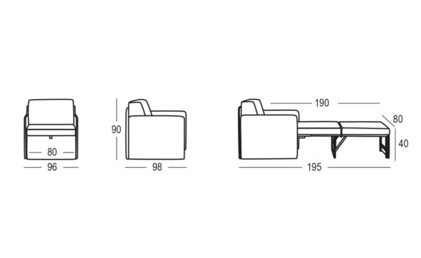 Sofá Cama Valencia compacto com colchão de 12 cm e design moderno | Moveistore