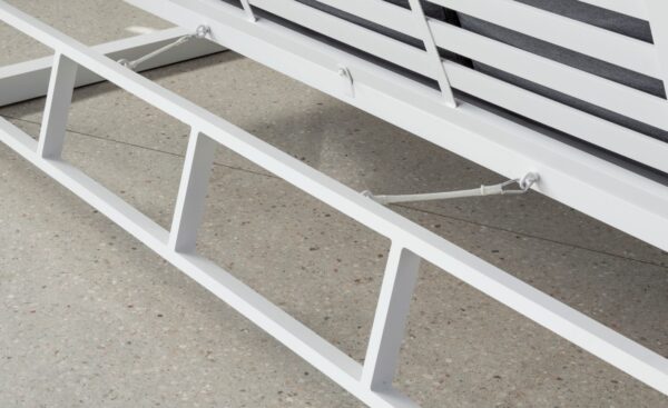 Baloiço de Jardim com Cobertura Teo em alumínio com assento acolchoado e cobertura ajustável | Moveistore