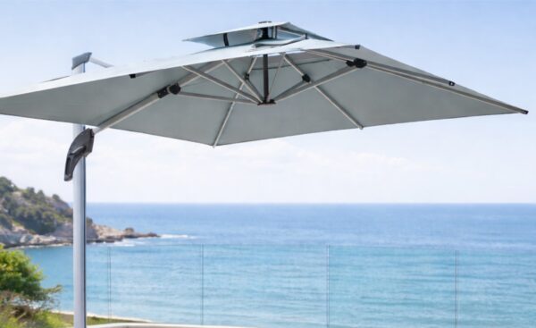 Guarda Sol Cunil Lux quadrado 300x300 cm com estrutura em alumínio lacado e manivela | Moveistore