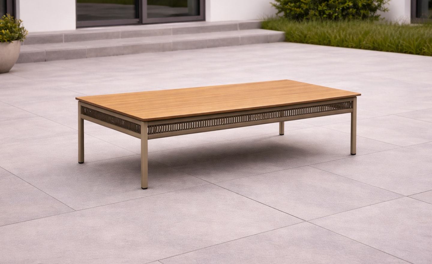 Mesa de Centro de Exterior Java com estrutura em alumínio reforçado e tampo em HPL | Moveistore