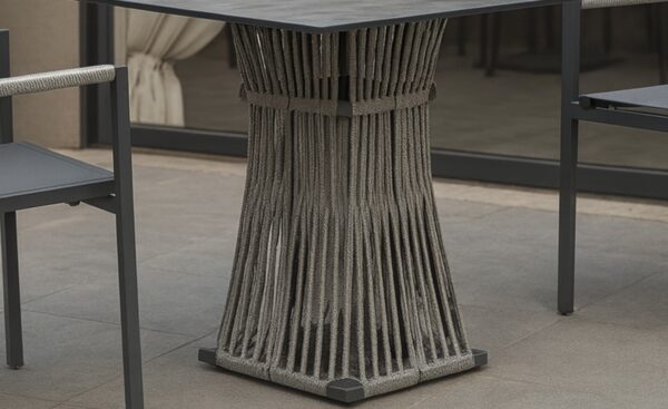 Mesa de Exterior Quadrada com Cadeiras Albi em alumínio para jardim ou terraço | Moveistore